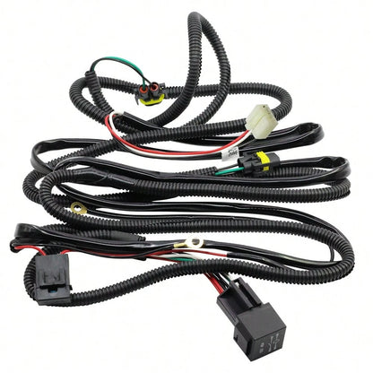 H11 H16 Fog Light Lamp Wiring Harness Socket Wire Connector Equipped With A 40A Relay And ON/OFF Switch Kits Suitable For LED Work Lamps, Driving Lights, And More.