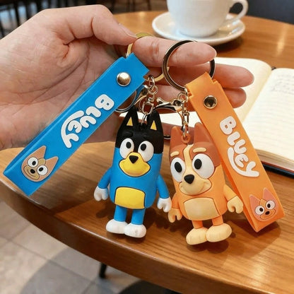 Hasbro 1pc Family Bingo Friends Keychain Gift, Cartoon Christmas Decoration Bag Accessory Keychain Set- Coco, Blue Dog, Party Favor Party Accessory, Party Decoration Bag Charm And Collectible, Anime