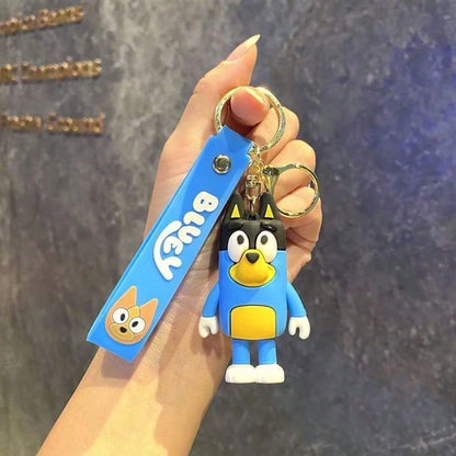 Hasbro 1pc Family Bingo Friends Keychain Gift, Cartoon Christmas Decoration Bag Accessory Keychain Set- Coco, Blue Dog, Party Favor Party Accessory, Party Decoration Bag Charm And Collectible, Anime