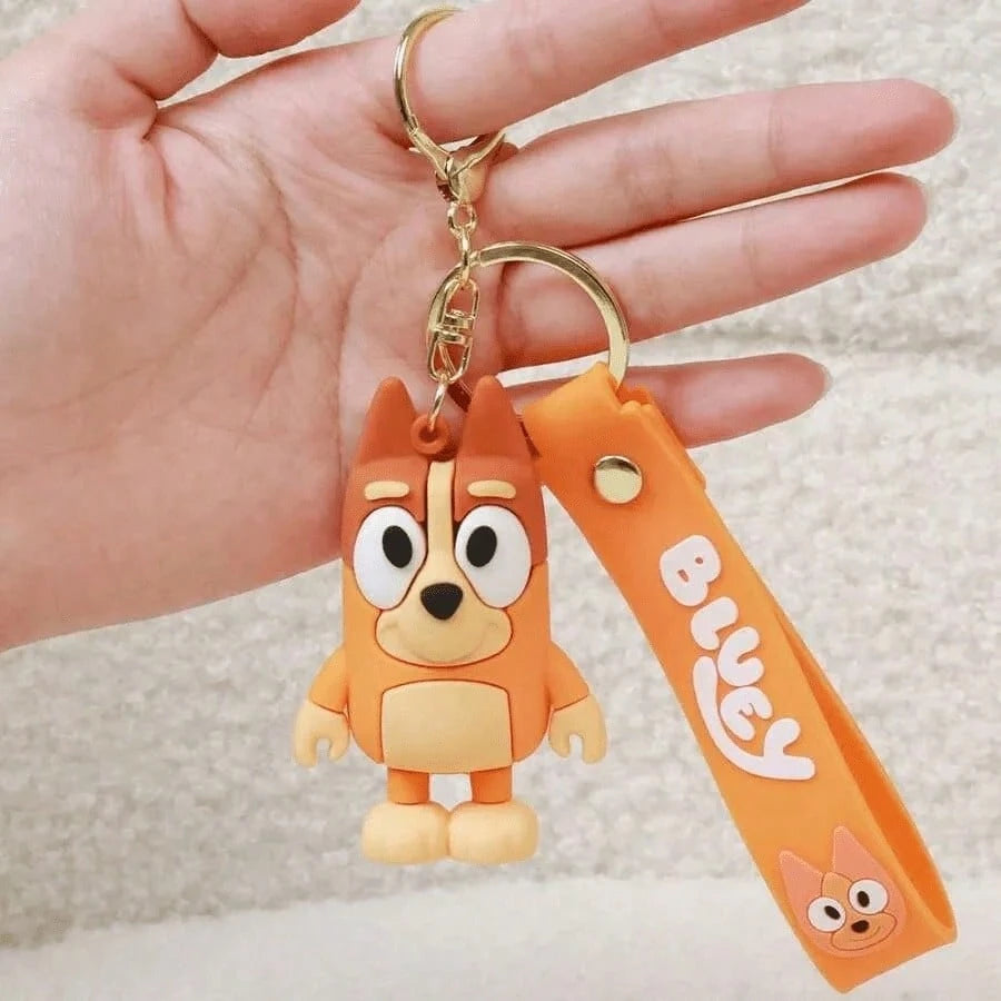 Hasbro 1pc Family Bingo Friends Keychain Gift, Cartoon Christmas Decoration Bag Accessory Keychain Set- Coco, Blue Dog, Party Favor Party Accessory, Party Decoration Bag Charm And Collectible, Anime