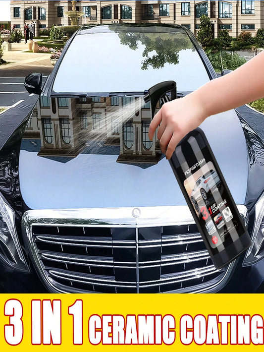 HGKJ P19 Ultimate Ceramic Coating Spray- Nano Car Coating Spray, Provides Long-Lasting Protection And Paint Care, Fast-Acting Car Paint Coating Agent, Nano Crystal Spray Wax, Transparent Coating Spra