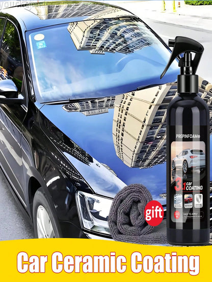 HGKJ P19 Ultimate Ceramic Coating Spray- Nano Car Coating Spray, Provides Long-Lasting Protection And Paint Care, Fast-Acting Car Paint Coating Agent, Nano Crystal Spray Wax, Transparent Coating Spra