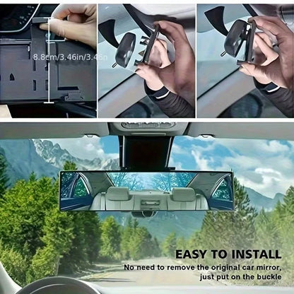 High Definition Car Rearview Mirror, Universal Clip-On Panoramic Rearview Mirror For Cars, SUVs, Trucks, And Vehicles