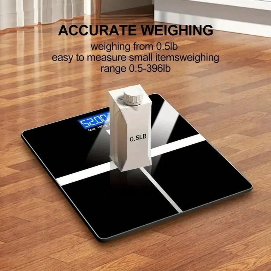 High Definition Digital Weight Scale – Large LCD Display, Max 180kg/396.8lb, Home Bathroom Scale For Accurate Weight, Battery Not Included, 26x26cm/10.23x10.23inch| Modern Weight Scale, Battery Power