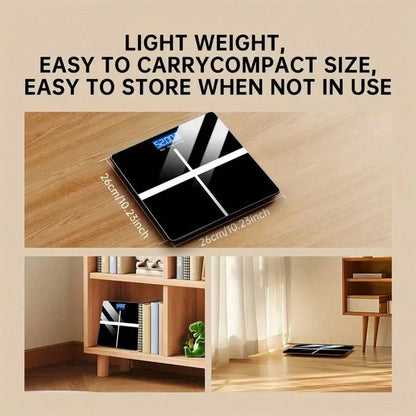 High Definition Digital Weight Scale – Large LCD Display, Max 180kg/396.8lb, Home Bathroom Scale For Accurate Weight, Battery Not Included, 26x26cm/10.23x10.23inch| Modern Weight Scale, Battery Power
