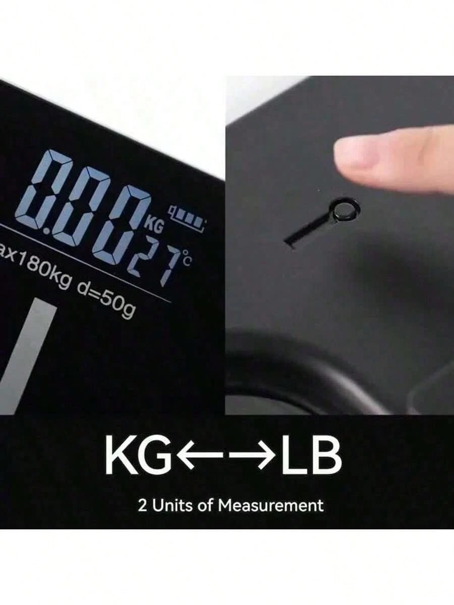 High Definition Digital Weight Scale – Large LCD Display, Max 180kg/396.8lb, Home Bathroom Scale For Accurate Weight, Battery Not Included, 26x26cm/10.23x10.23inch| Modern Weight Scale, Battery Power