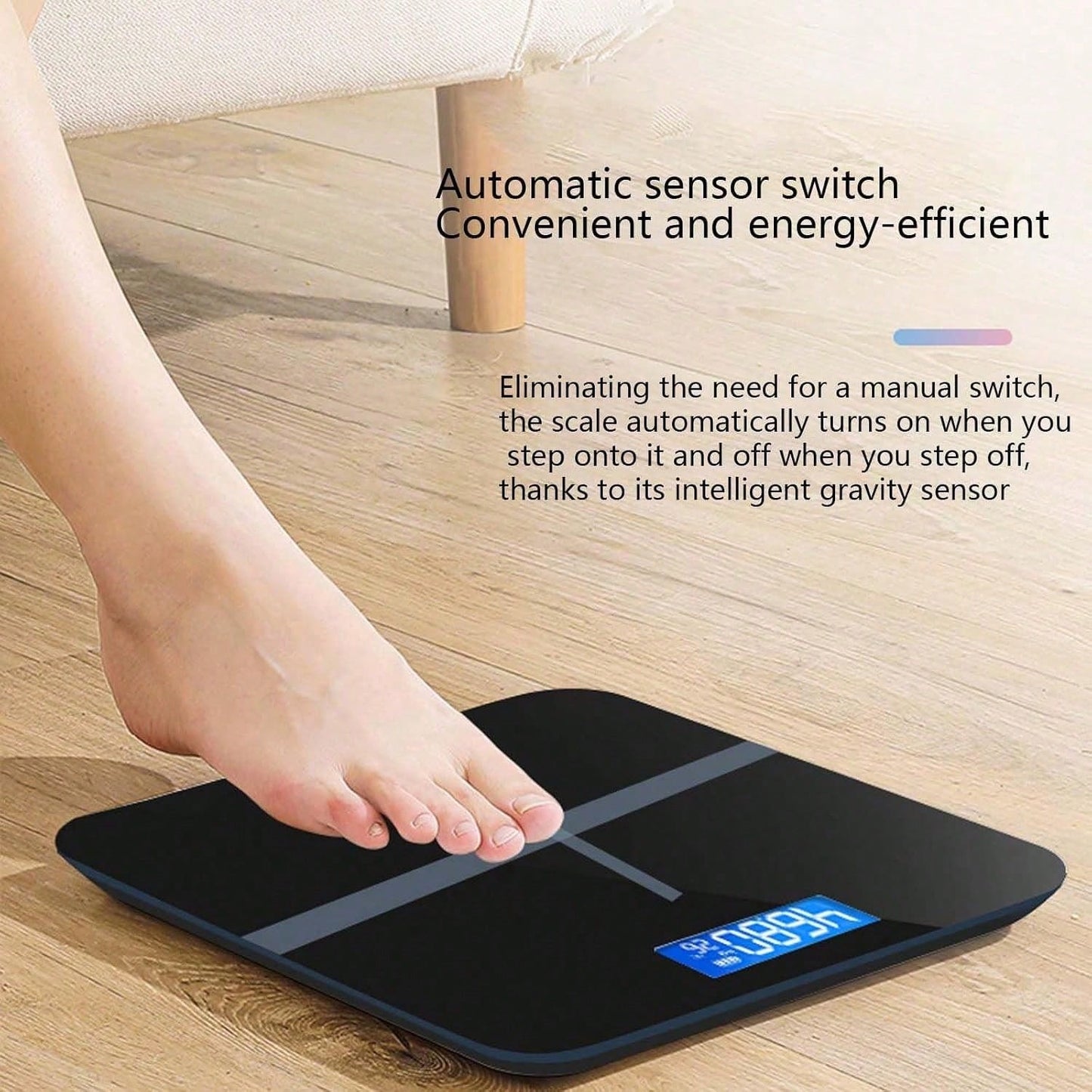 High Definition Digital Weight Scale – Large LCD Display, Max 180kg/396.8lb, Home Bathroom Scale For Accurate Weight, Battery Not Included, 26x26cm/10.23x10.23inch| Modern Weight Scale, Battery Power