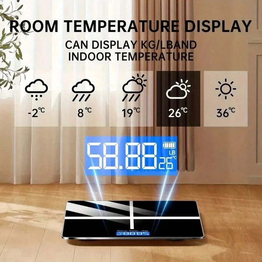 High Definition Digital Weight Scale – Large LCD Display, Max 180kg/396.8lb, Home Bathroom Scale For Accurate Weight, Battery Not Included, 26x26cm/10.23x10.23inch| Modern Weight Scale, Battery Power