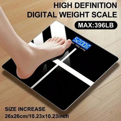 High Definition Digital Weight Scale – Large LCD Display, Max 180kg/396.8lb, Home Bathroom Scale For Accurate Weight, Battery Not Included, 26x26cm/10.23x10.23inch| Modern Weight Scale, Battery Power