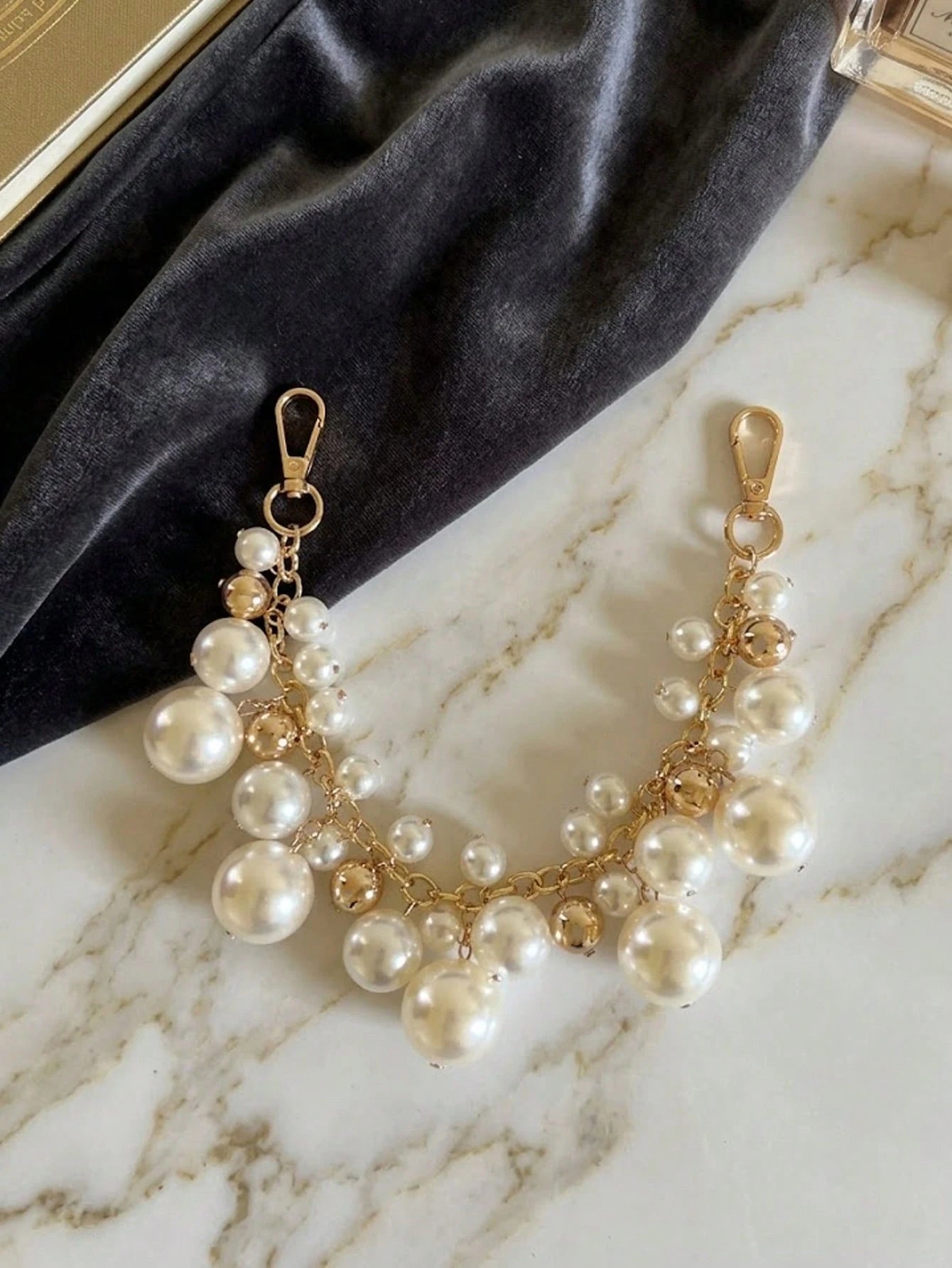 High-End Pearl Cluster Bag Accessory, Multi-Functional Decorative Chain, Fashionable Elegant Shoulder Bag Strap Upgrade, Suitable For Daily Styling