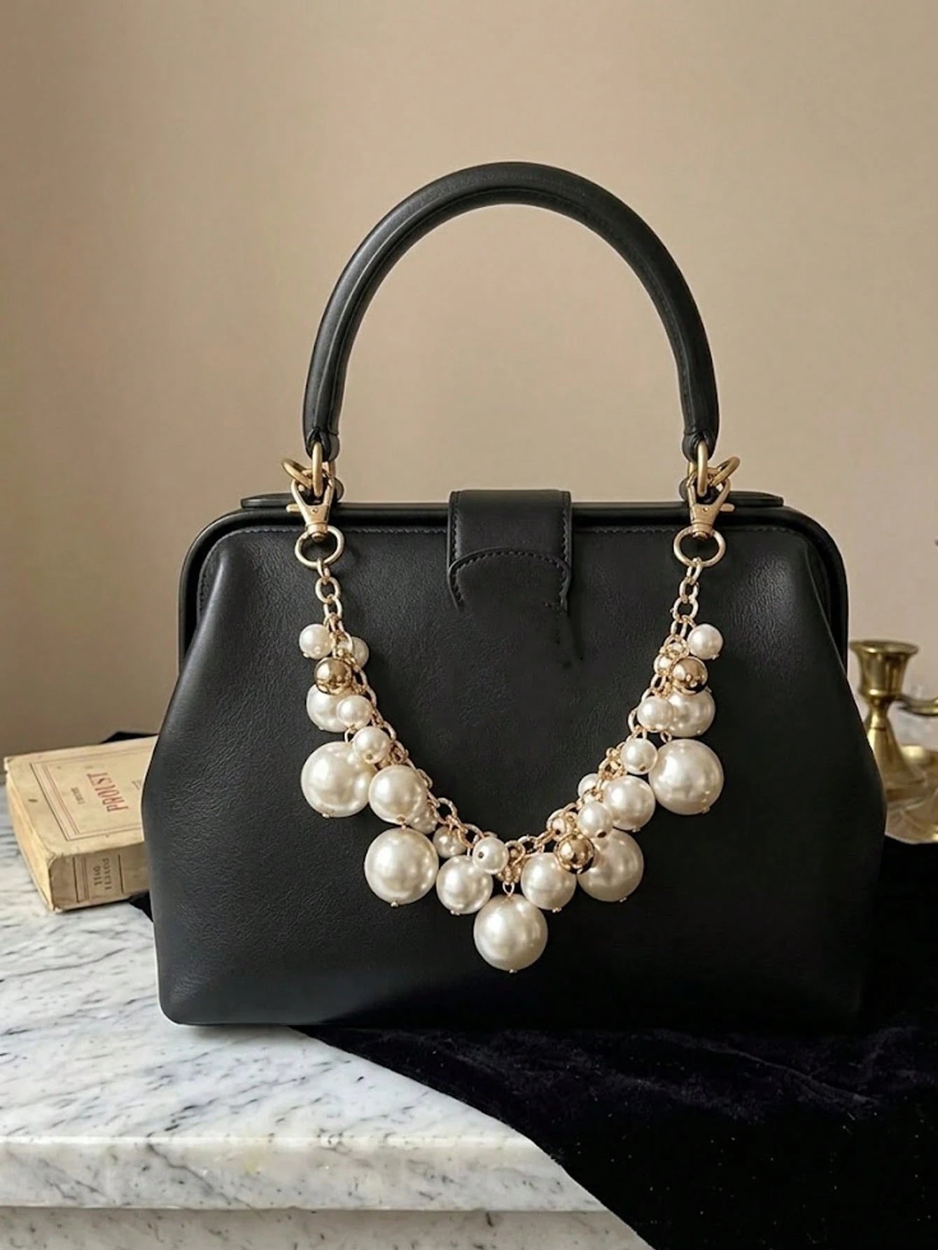 High-End Pearl Cluster Bag Accessory, Multi-Functional Decorative Chain, Fashionable Elegant Shoulder Bag Strap Upgrade, Suitable For Daily Styling