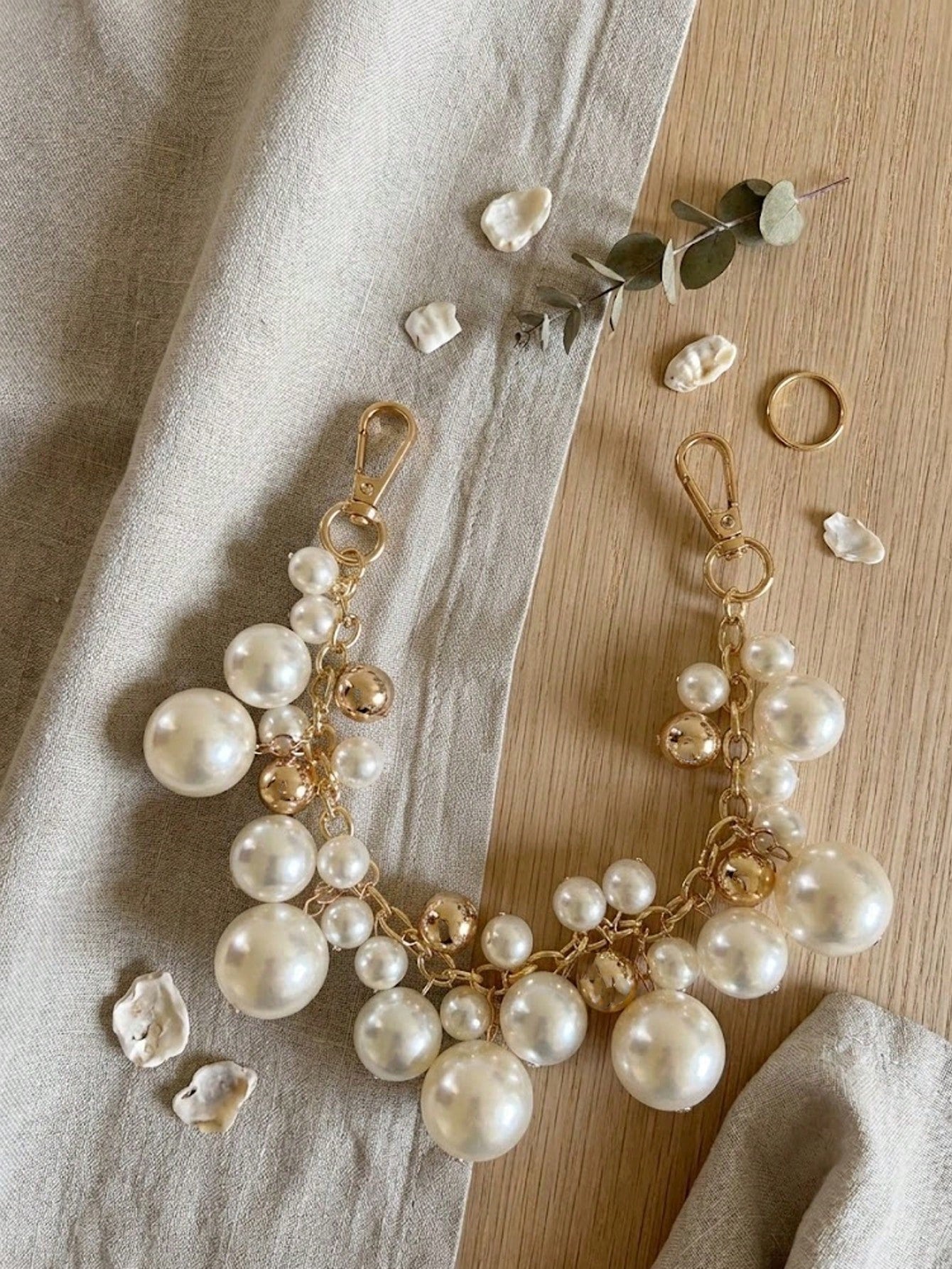 High-End Pearl Cluster Bag Accessory, Multi-Functional Decorative Chain, Fashionable Elegant Shoulder Bag Strap Upgrade, Suitable For Daily Styling