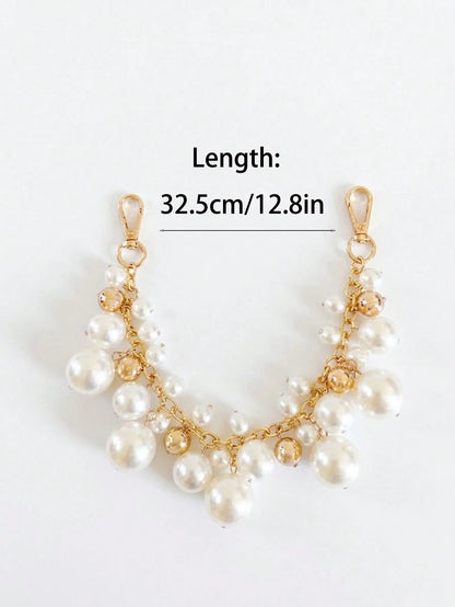 High-End Pearl Cluster Bag Accessory, Multi-Functional Decorative Chain, Fashionable Elegant Shoulder Bag Strap Upgrade, Suitable For Daily Styling