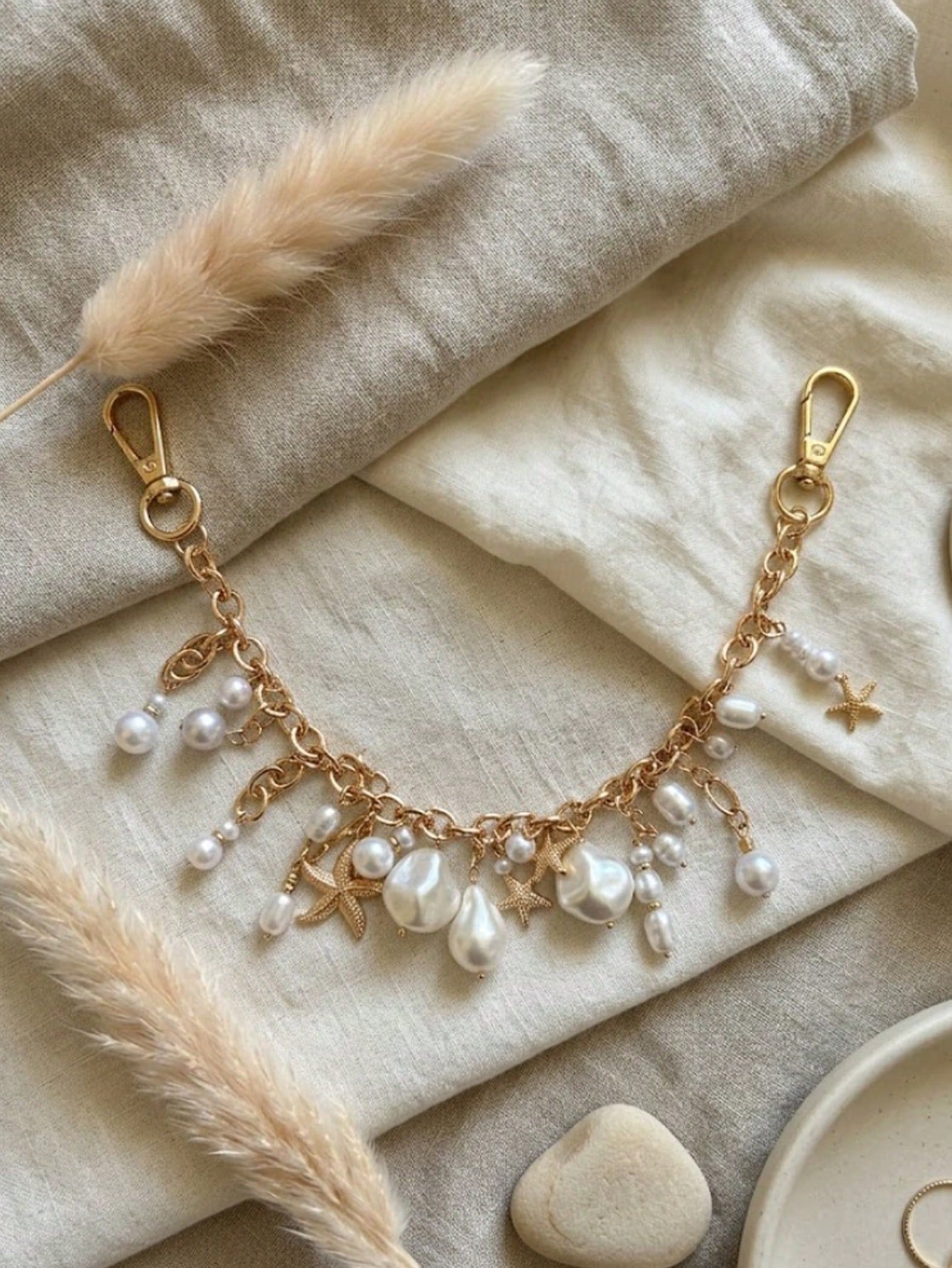 High-End Pearl Cluster Bag Accessory, Multi-Functional Decorative Chain, Fashionable Elegant Shoulder Bag Strap Upgrade, Suitable For Daily Styling