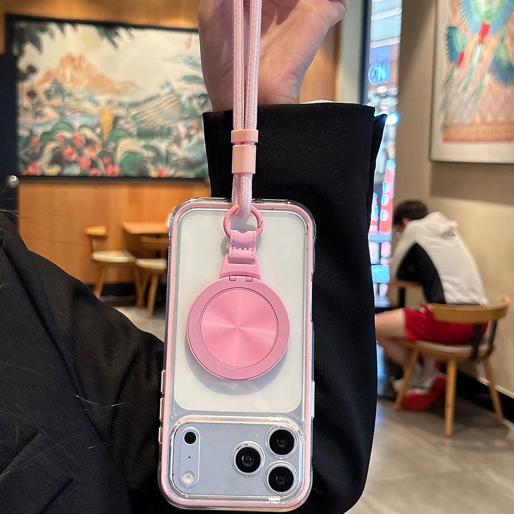 High-Quality Anti-Slip Edge Thickened 2.0 Colorful 2-In-1 Magnetic + 360° Rotating Stand + Short Rope Phone Case, Anti-Drop, Anti-Sweat, Anti-Fingerprint, Wear-Resistant Phone Case Compatible With IPh