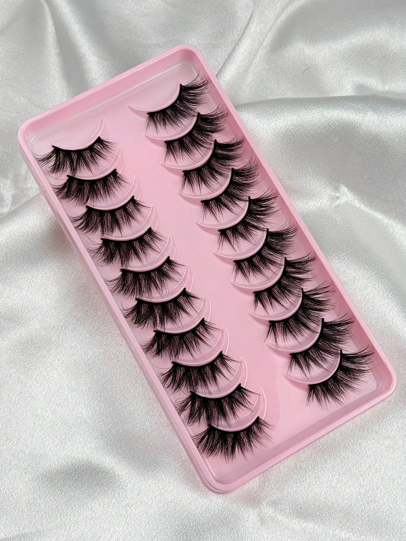 Hinarin 10 Pairs Half Lashes Clear Band Eyelashes Cat Eye False Eyelashes Short Soft 3d Faux Mink Eyelashes Soft Natural Makeup Strip Lashes, Lashes, Eyelashes, Fake Lashes