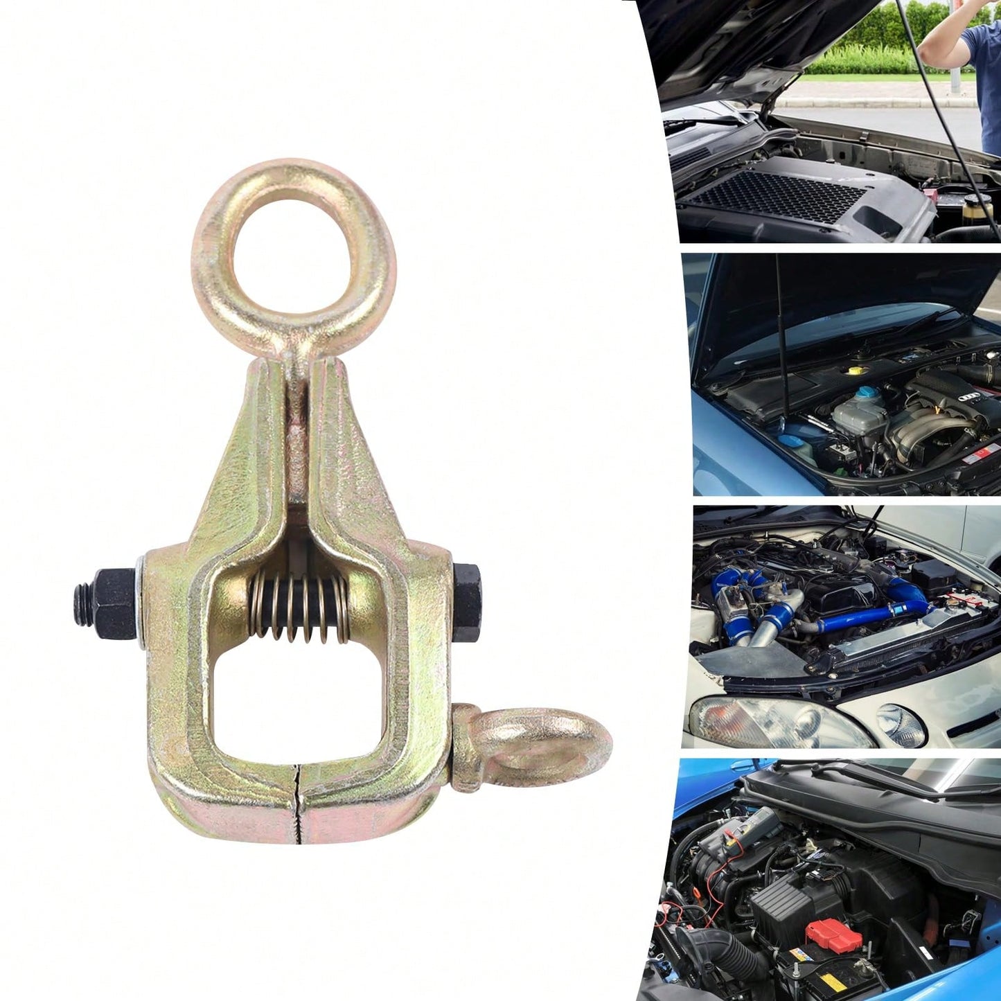 HOHOBLA Pull Clamp Auto Body Repair Tool, Self Tightening Dent Repair Clamp 5 Ton 11023 Lbs, Two Way Pull With Adjustable Force, Serrated Jaw Grip For Car Frame Panel Repair, Compact 8.66x3.35in [LOYA
