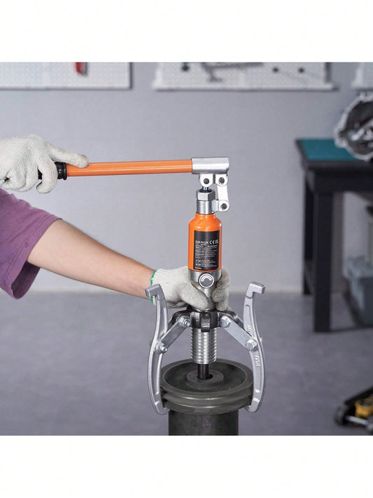 Hydraulic Gear Puller, 15 Ton Max Capacity Wheel Bearing Pulling Separator, 2 Or 3 Jaws Puller, Vertically And Horizontally, 12" Jaw Hydraulic Puller With Case For Pulling Hubs