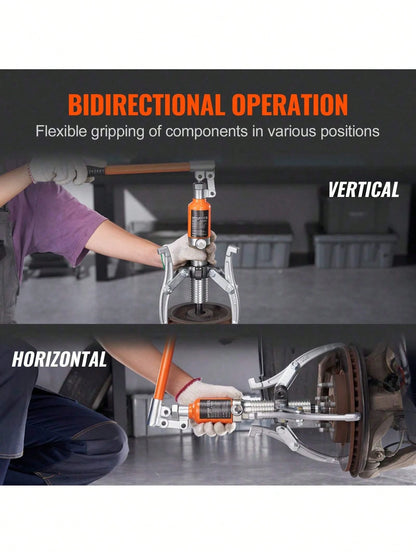 Hydraulic Gear Puller, 5 Ton Max Capacity Wheel Bearing Pulling Separator, 2 Or 3 Jaws Puller, Vertically And Horizontally, 8" Jaw Hydraulic Puller With Case For Pulling Hubs