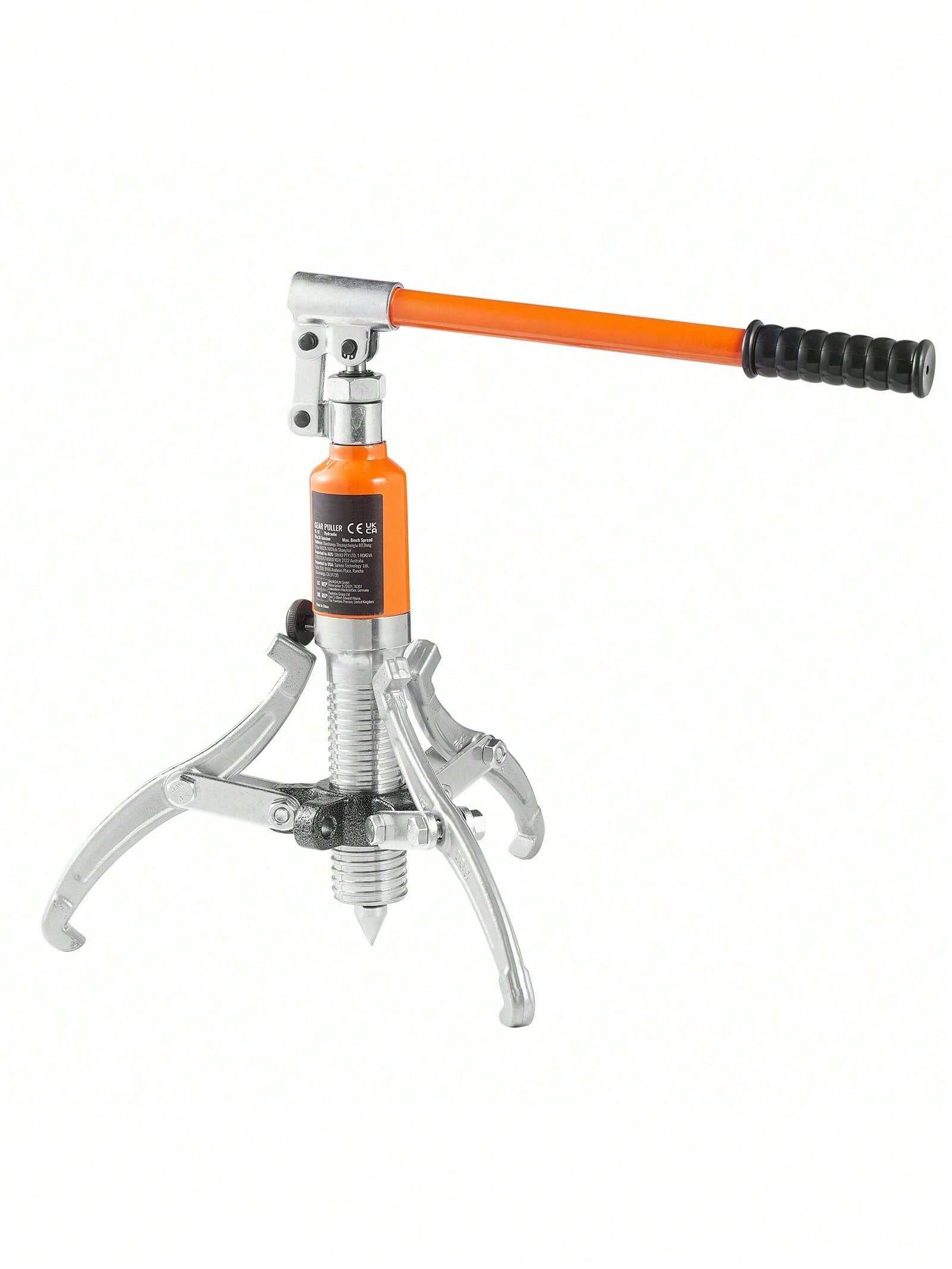 Hydraulic Gear Puller, 5 Ton Max Capacity Wheel Bearing Pulling Separator, 2 Or 3 Jaws Puller, Vertically And Horizontally, 8" Jaw Hydraulic Puller With Case For Pulling Hubs