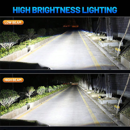 HYNBYZJ 2pcs H7 LED Car Headlight 9005/HB3 9006/HB4 9012 H11 H4 H1 Bulbs, Dual Color 6000K White/3000K Yellow One- Click Switch Lamp Bright CSP Chip New Upgraded Design LED Plug-N-Play Bulbs