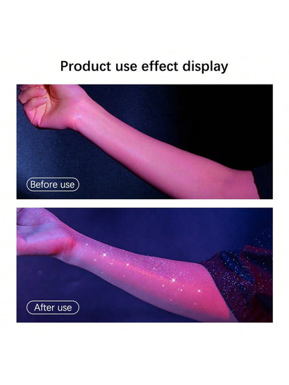 Ibcccndc Shiny Glitter Spray, Colorful Luster, 60ml, Body Glitter Spray For Clothes, Hair And Body, Long-Lasting Glitter Makeup, Body Shimmer Spray Rave Accessories For Festival Concert Halloween Part