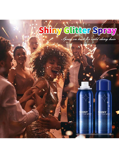 Ibcccndc Shiny Glitter Spray, Colorful Luster, 60ml, Body Glitter Spray For Clothes, Hair And Body, Long-Lasting Glitter Makeup, Body Shimmer Spray Rave Accessories For Festival Concert Halloween Part