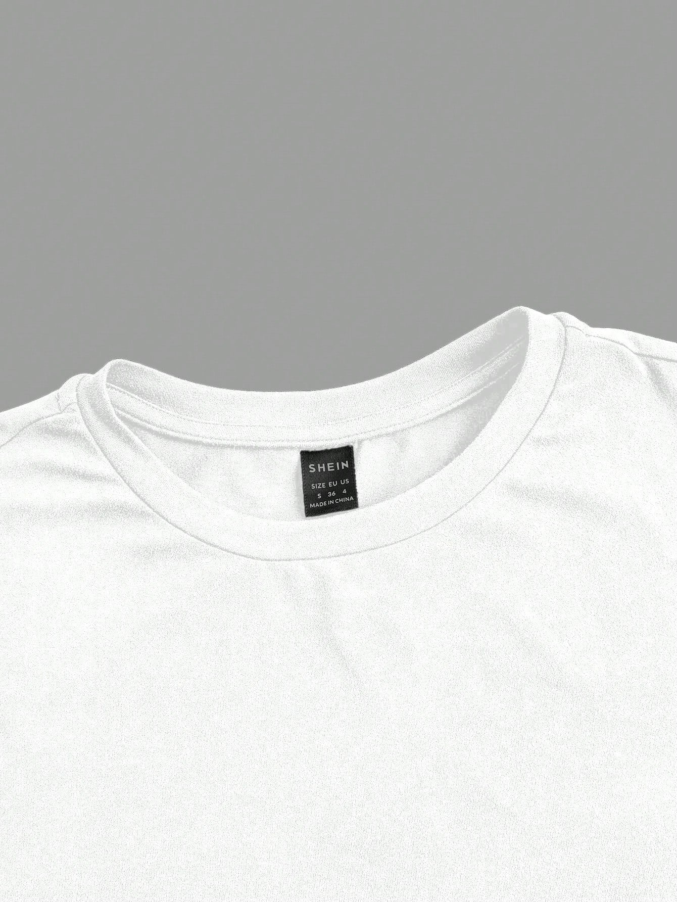 ICON Summer Casual Fitted Women T-Shirt, Simple Solid Color Round Neck Crop Sleeve Cropped Top Suitable For Going Out