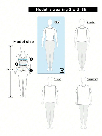 ICON Summer Casual Fitted Women T-Shirt, Simple Solid Color Round Neck Crop Sleeve Cropped Top Suitable For Going Out