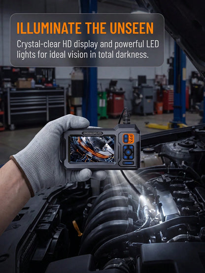 Industrial Endoscope Camera, 4.3-Inch IPS Screen, IP67 Waterproof, 1m/39-Inch Cable, With Magnet, Hook, Side Mirror, Suitable For Pipe Inspection, Car Repair, HVAC, Car Diagnosis, Men's Device
