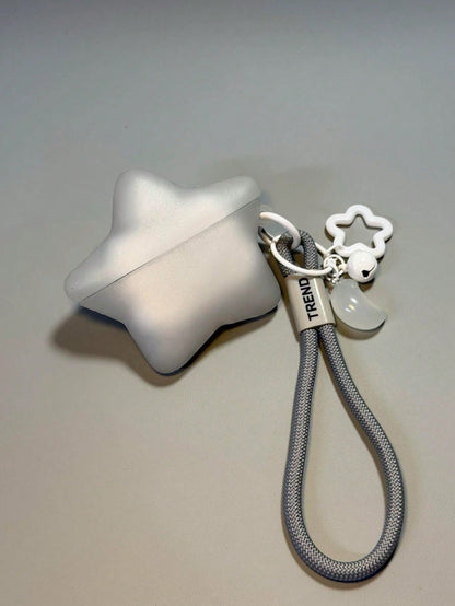 INS Original Korean Style Silver Gray Star Design Silicone Case Compatible With Apple 4th Gen, Pro 1st/2nd/3rd Gen, Unisex