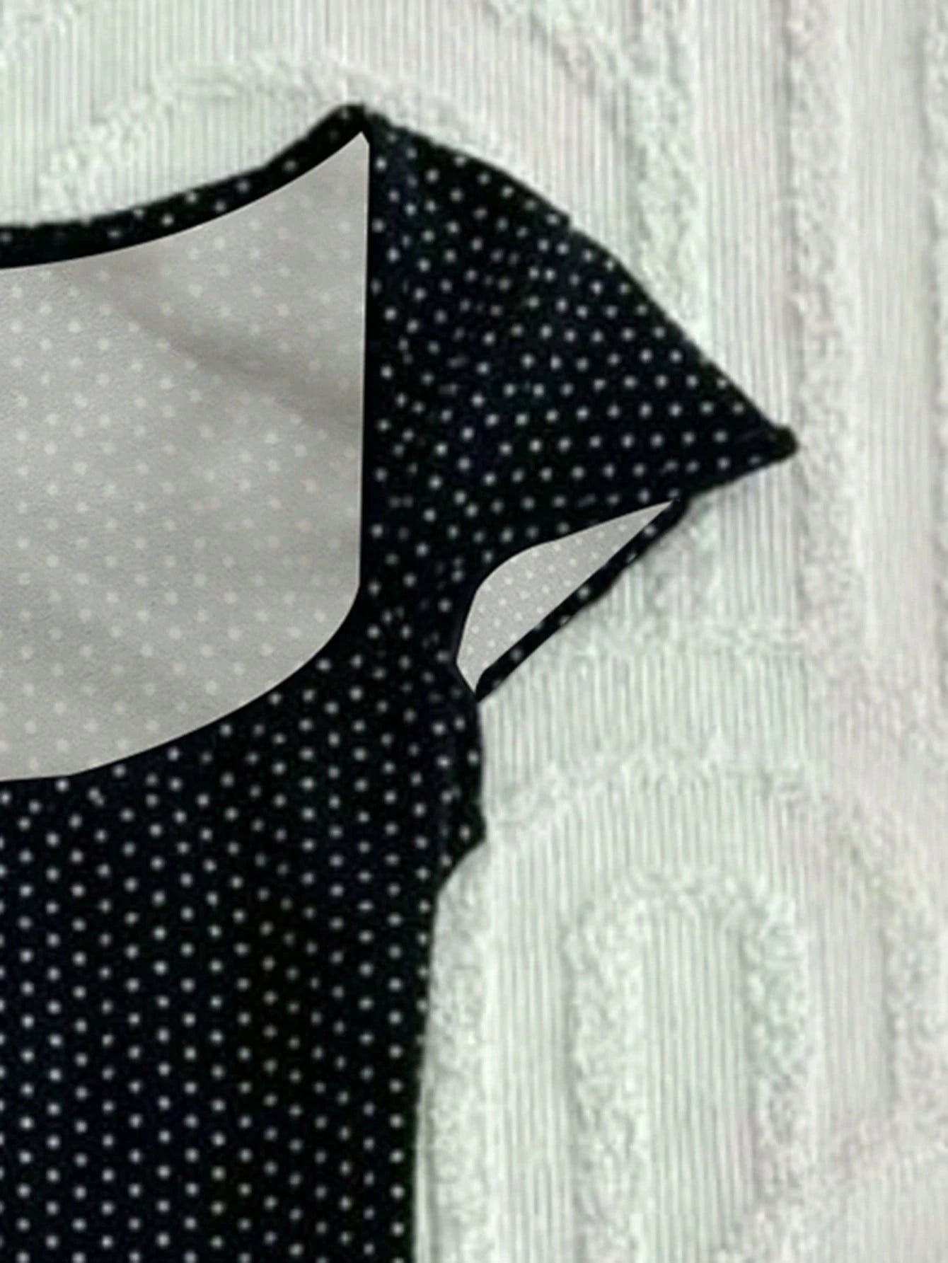 IslaSuriya Women's Square Neck Polka Dot Casual T-Shirt, Fashion Summer