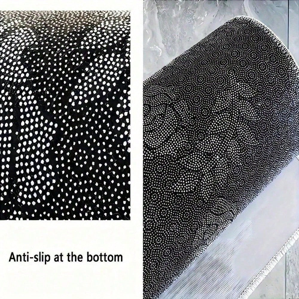 Item Picture 1pc Black And White Floral Border Decorative Pattern Car Trunk Mat Printed Car Protection Pad Non Slip And Durable Car Trunk Protection Fits Most Vehicles Easy To Clean An