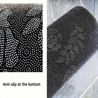 Item Picture 1pc Black And White Floral Border Decorative Pattern Car Trunk Mat Printed Car Protection Pad Non Slip And Durable Car Trunk Protection Fits Most Vehicles Easy To Clean An