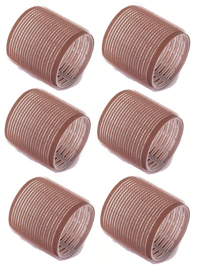 Jumbo Hair Curlers Rollers 2.56in 12pcs/Set Self-Grip Rollers Kit With 6Rollers And 6Clips, Salon Quality Curlers For Diy Hairstyling, Heatless Rollers