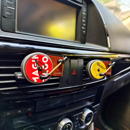 JVHGUBAY Car Vent Clip Aromatherapy Fragrance Diffuser, Car Retro Air Freshener Clip Car Record Player Design Turntable Perfume Vent Outlet