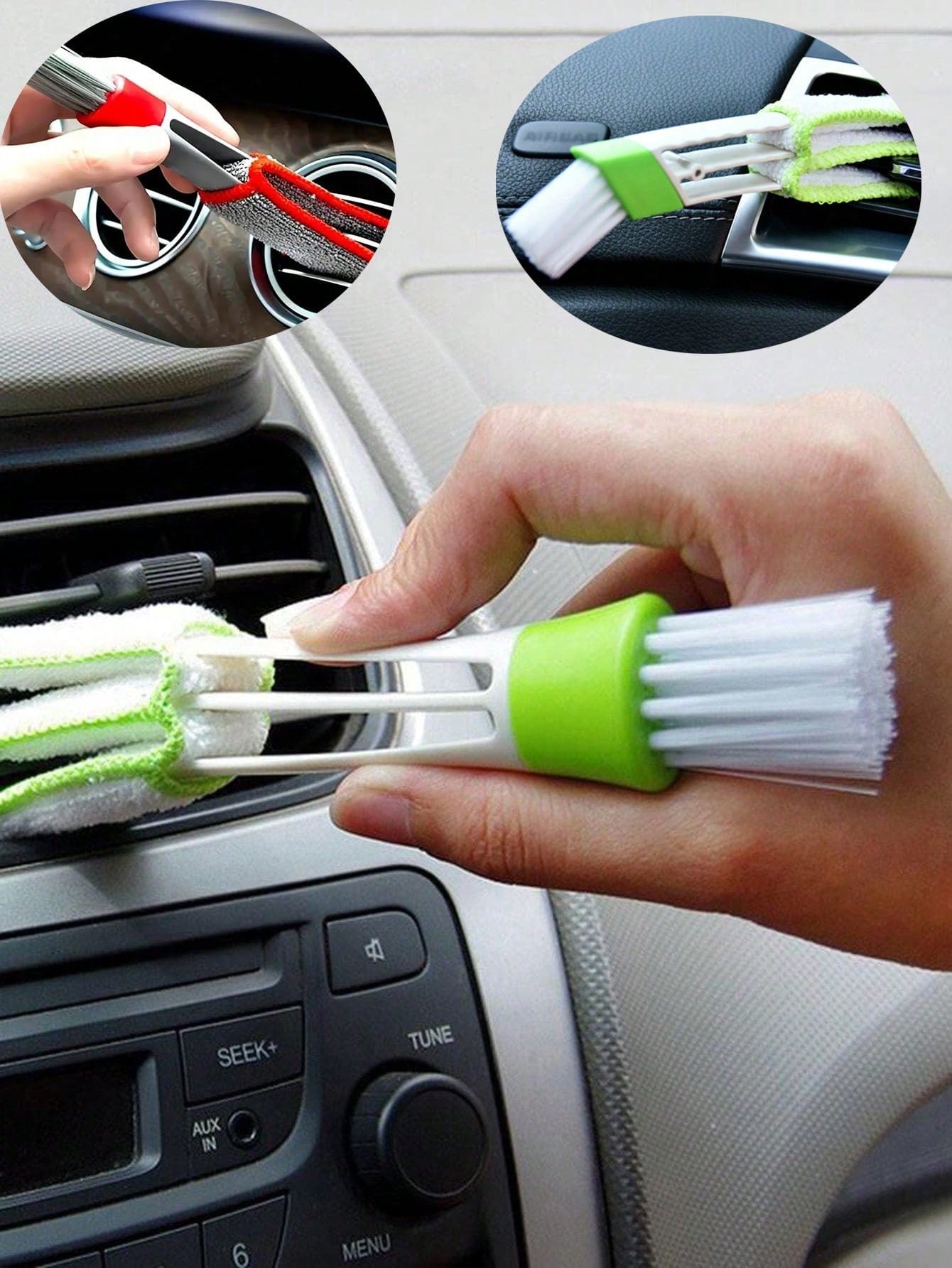 Keep Your Car's Air Conditioning System Clean & Fresh with this 2-in-1 Outlet Vent Brush