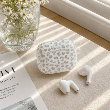 Korean Style Minimalist Leopard Print Earphone Case Compatible With AirPods 4th Generation Cute Earphone Cover Apple 2nd Generation 3rd Generation New Protective Case Pendant AirPodspro 3 Korean Style