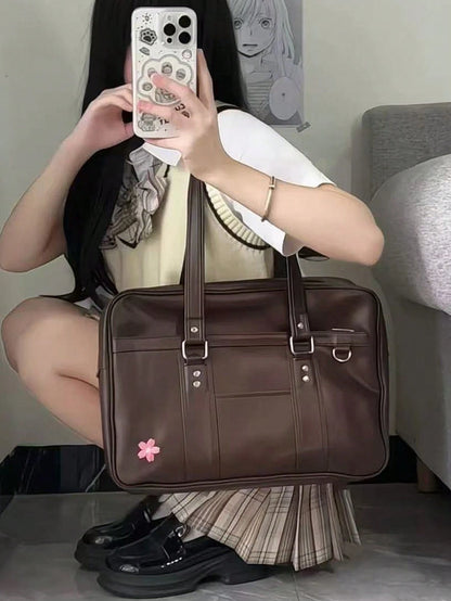 Korean Style New Pillow Handbag, Retro Shoulder Bag, Large Capacity Tote Bag For Work Commute, No Pendant Included, Pendant Is For Styling Only, Vintage