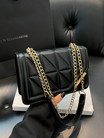 Korean Style Personalized Cracked Texture Edged Distressed Fashion Casual Handbag, 2025 New Arrival Fashionable Ins Simplicity Crossbody Square Bag For Women