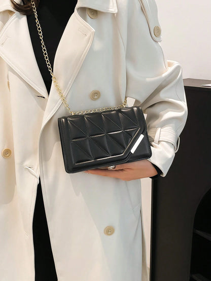 Korean Style Personalized Cracked Texture Edged Distressed Fashion Casual Handbag, 2025 New Arrival Fashionable Ins Simplicity Crossbody Square Bag For Women