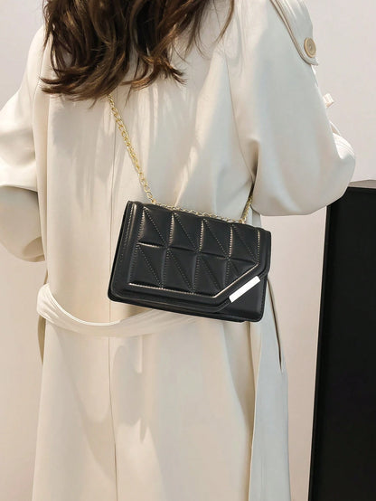 Korean Style Personalized Cracked Texture Edged Distressed Fashion Casual Handbag, 2025 New Arrival Fashionable Ins Simplicity Crossbody Square Bag For Women
