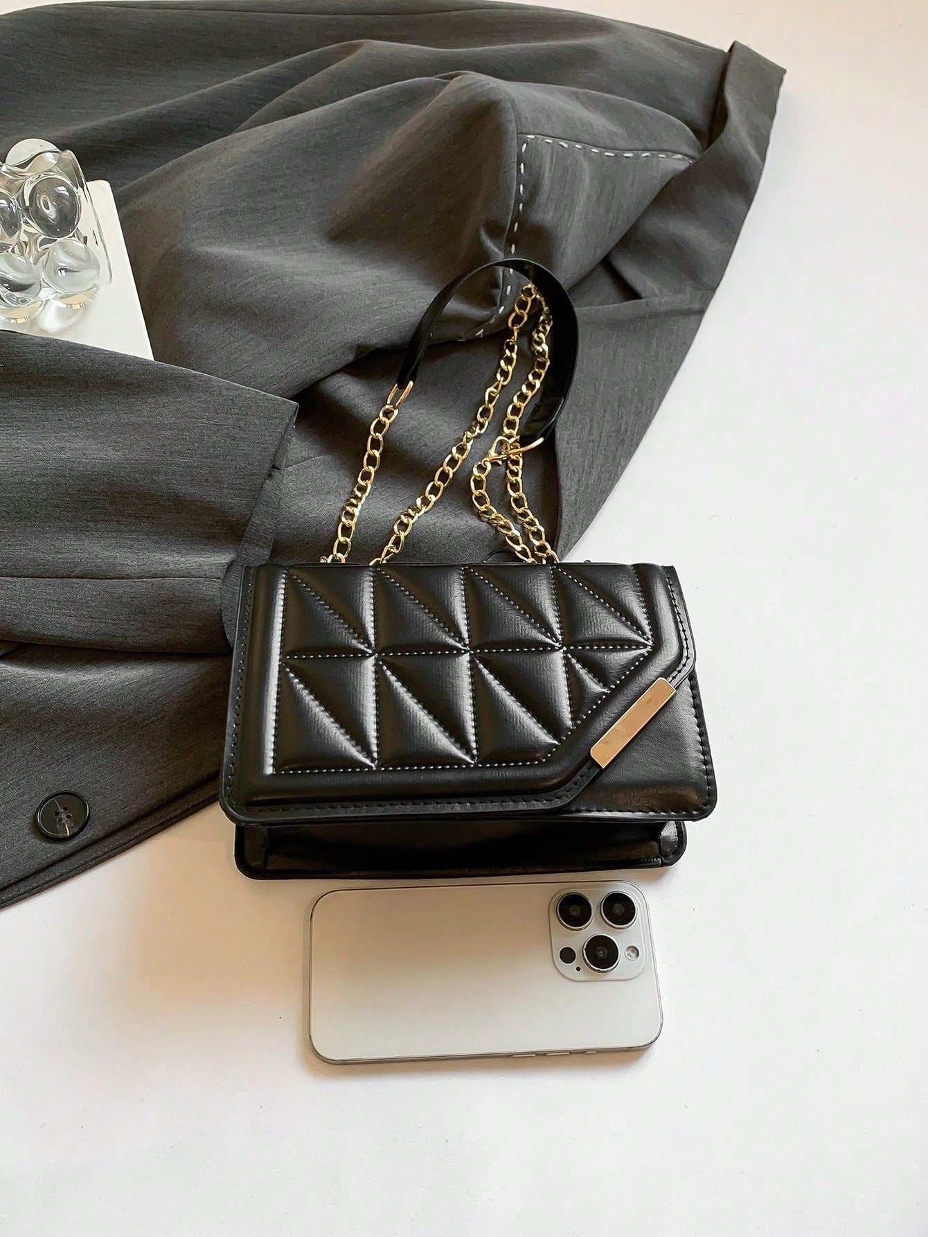 Korean Style Personalized Cracked Texture Edged Distressed Fashion Casual Handbag, 2025 New Arrival Fashionable Ins Simplicity Crossbody Square Bag For Women