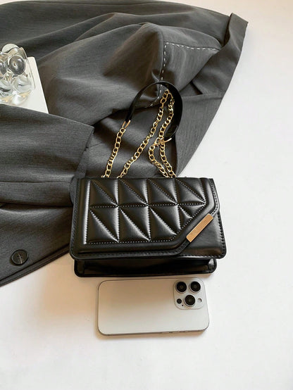 Korean Style Personalized Cracked Texture Edged Distressed Fashion Casual Handbag, 2025 New Arrival Fashionable Ins Simplicity Crossbody Square Bag For Women