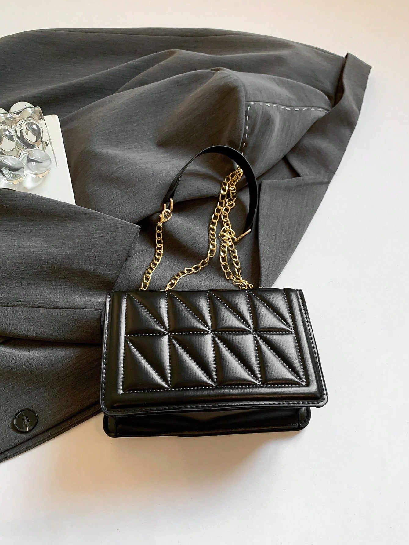 Korean Style Personalized Cracked Texture Edged Distressed Fashion Casual Handbag, 2025 New Arrival Fashionable Ins Simplicity Crossbody Square Bag For Women