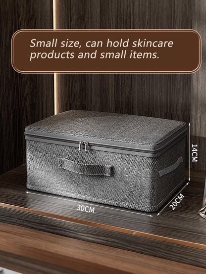 Large Capacity Foldable Car Trunk Organizer Box With Lid And Handle, Waterproof, Suitable For SUV And Sedan. Wardrobe, Clothing And Bedding Storage/Organization Basket.