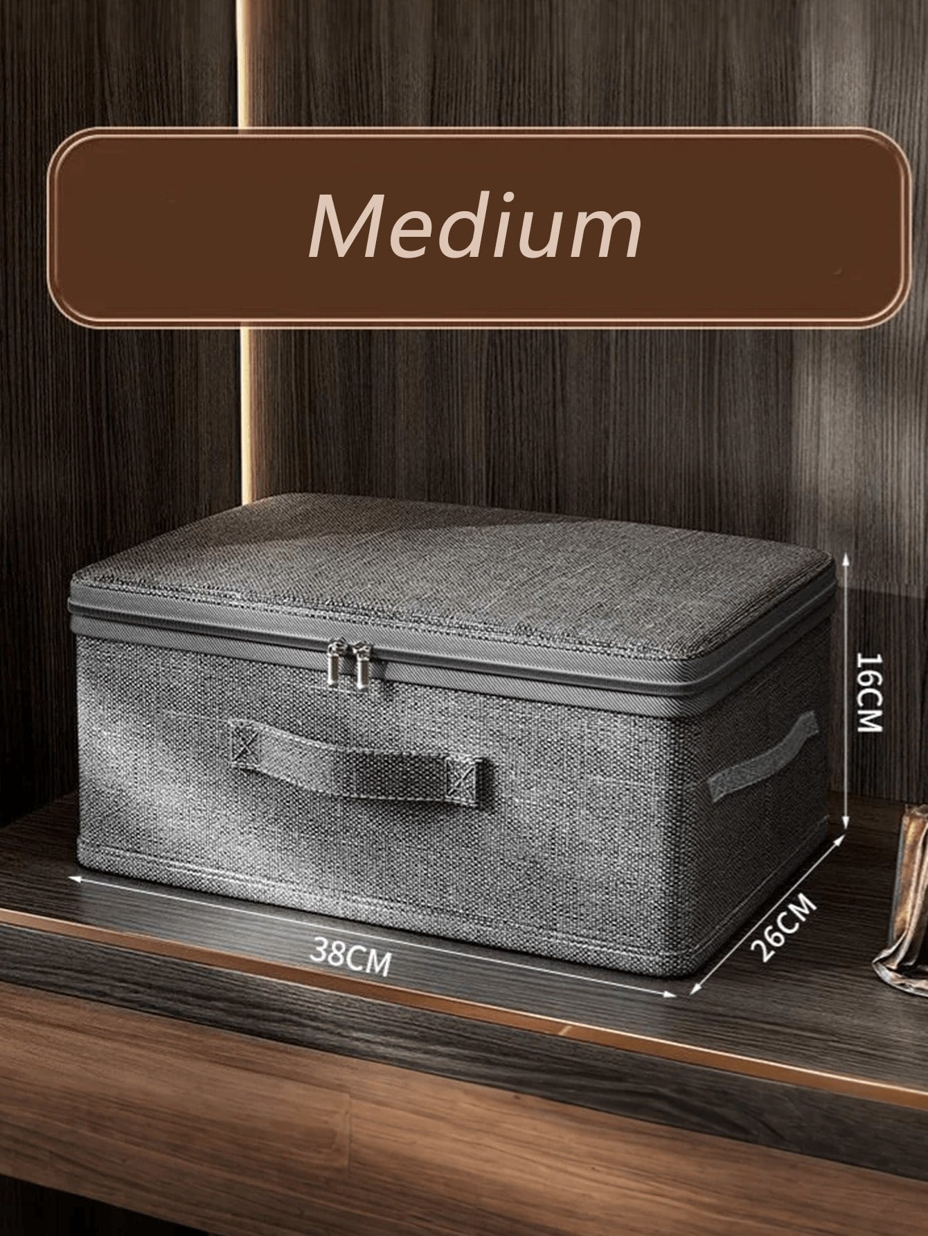 Large Capacity Foldable Car Trunk Organizer Box With Lid And Handle, Waterproof, Suitable For SUV And Sedan. Wardrobe, Clothing And Bedding Storage/Organization Basket.