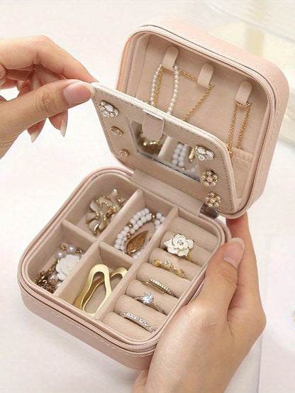 Large Capacity Jewelry Box, Jewelry Organizer Box, Multi-Function Jewelry Display Box, Gift For Women, Christmas Gift,Pouch,Makeup Pouch,Travel Essential