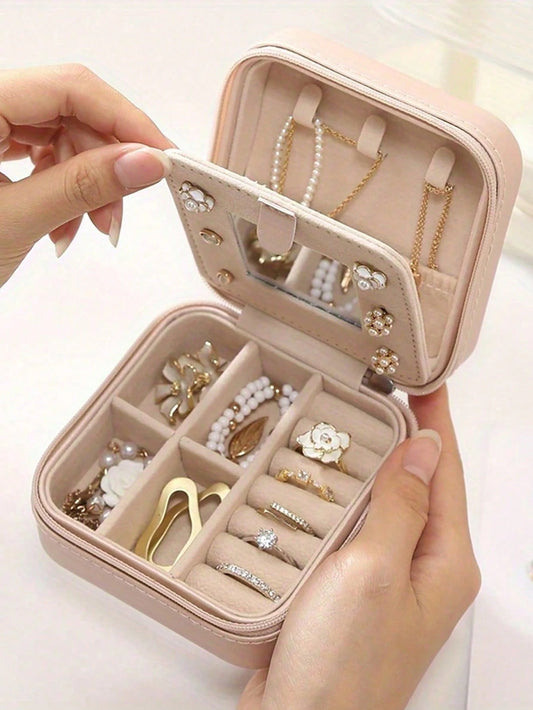 Large Capacity Jewelry Box, Jewelry Organizer Box, Multi-Function Jewelry Display Box, Gift For Women, Christmas Gift,Pouch,Makeup Pouch,Travel Essential