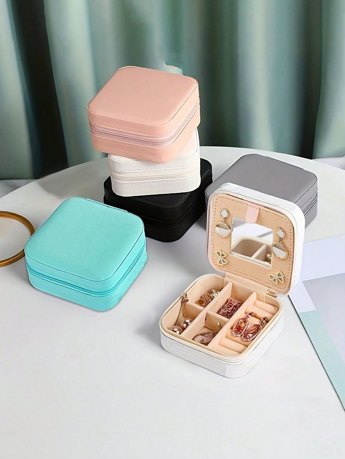 Large Capacity Jewelry Box, Jewelry Organizer Box, Multi-Function Jewelry Display Box, Gift For Women, Christmas Gift,Pouch,Makeup Pouch,Travel Essential